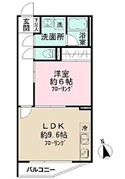 ロークワットコート永福 1LDKの間取図画像