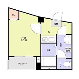GrandEclat玉出東 ワンルームの間取図画像