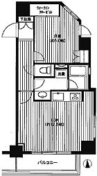 グローリオ東新宿 1LDKの間取図画像