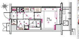 ハーモニーレジデンス品川WEST 1Kの間取図画像