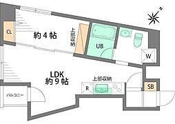 ジェムストーン高田馬場 1LDKの間取図画像