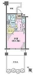 ヒルレジデンス大崎 1Kの間取図画像