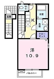 サニーフラット 1Kの間取図画像