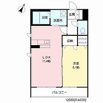 ルナ　ツー A0302 ｜ 福岡県福岡市南区井尻３丁目22-10（賃貸マンション1LDK・3階・41.95㎡） その2