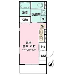 NIDO LARGO ワンルームの間取図画像