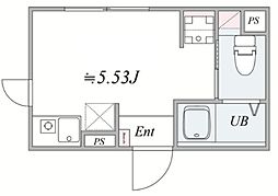 BASE祐天寺 ワンルームの間取図画像