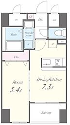 ペイサージュ文京 3階1DKの間取り