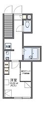 レオパレスING 1Kの間取図画像