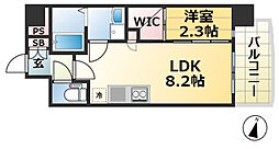 セレニテ三宮プリエ 10階1LDKの間取り