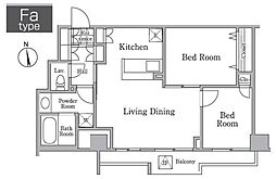 RESIDIA西小山 2LDKの間取図画像