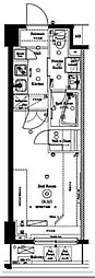 アークマーク梅屋敷アジールコート 1Kの間取図画像