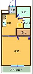ロベリアくにたち 1Kの間取図画像