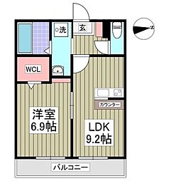 GranStyle 由比ヶ浜 1LDKの間取図画像