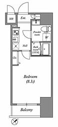 ジェノヴィア東向島2スカイガーデン 1Kの間取図画像