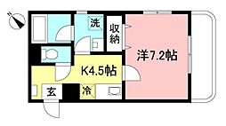 グランドエミール 1Kの間取図画像