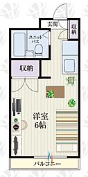 bCASA鶴見re-born ワンルームの間取図画像
