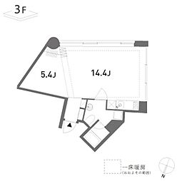 渋谷区東2丁目マンション 1LDKの間取図画像