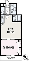 MIRTO和光 1LDKの間取図画像