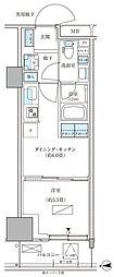 パークアクシス品川天王洲アイル 1DKの間取図画像
