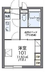 レオパレスイベリス 1Kの間取図画像