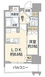 エクセレントザタワー 1LDKの間取図画像