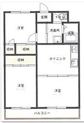 メゾン市川 3DKの間取図画像