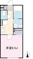 S.Kハウス 1Kの間取図画像