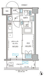 パークアクシス文京本郷 1DKの間取図画像