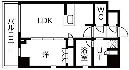 シーズンフラッツ高田馬場リバーサイドノース 1LDKの間取図画像