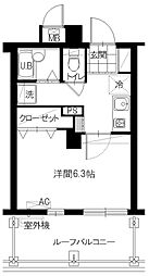 ひまわり倶楽部 1Kの間取図画像