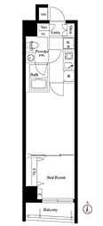 プレミアム三ノ輪 1LDKの間取図画像