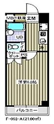 レジディア木場 1Kの間取図画像