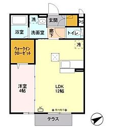 グランシャリオ 1LDKの間取図画像