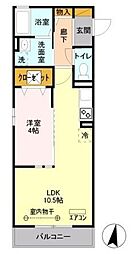 コンフォート 1LDKの間取図画像