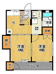 コーポあかね 2Kの間取図画像