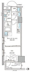パークアクシス品川天王洲アイル 1DKの間取図画像