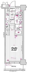 グランド・ガーラ門前仲町 1Kの間取図画像