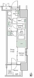 ブルックサイドレジデンス木場 2Kの間取図画像
