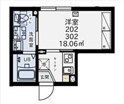 リージェンシー用賀 1Kの間取図画像