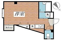 エフコート 3階1Kの間取り