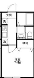 ブランフルール・イノハナ 1Kの間取図画像