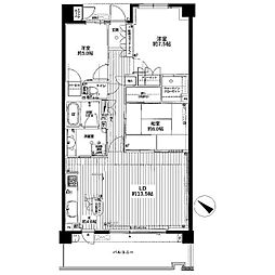 ジェイパーク横浜矢向フローラ・ガーデン 3LDKの間取図画像