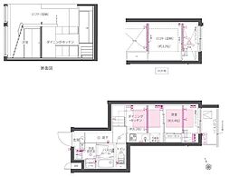 ZOOM早稲田 1DKの間取図画像