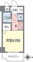 ラミアール聖蹟 1Kの間取図画像
