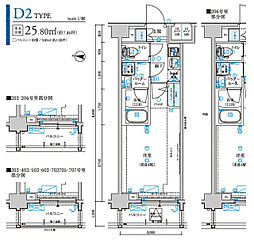メインステージ森下駅前 1Kの間取図画像