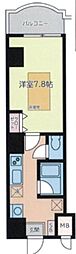 アルビオン・クレール 1Kの間取図画像