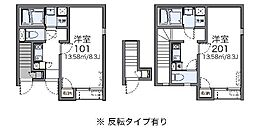 パークハイム北砂 1Kの間取図画像