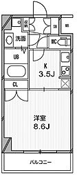 スペーシア高円寺1 1Kの間取図画像