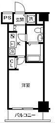 スカイコート中村橋2 1Kの間取図画像