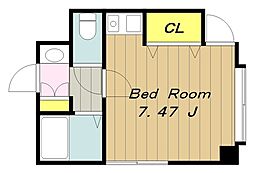 ベルカント 3階ワンルームの間取り